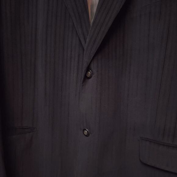 Pronto Moda Blazer Black Size 52 L Mens Suit Jacket Velvet Feel The Lux Italy - Picture 3 of 9